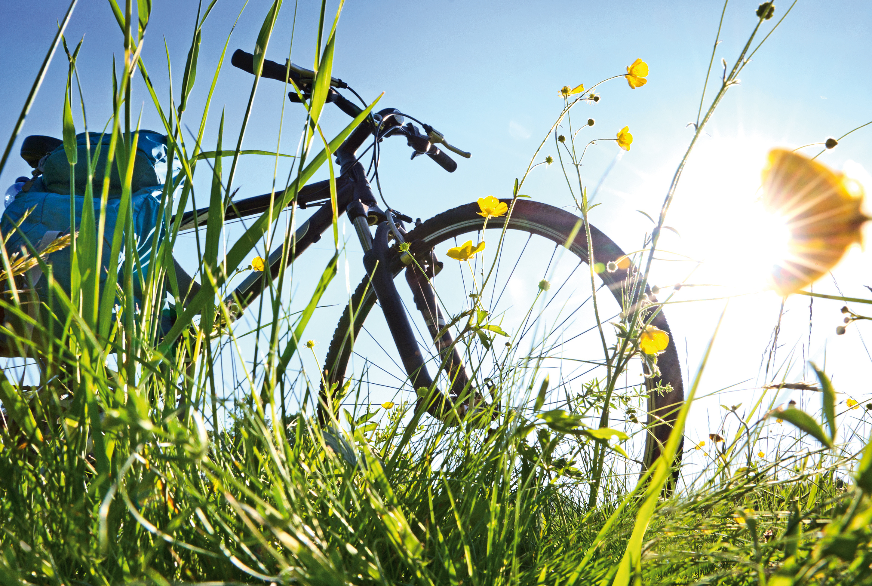 Aktiv-Urlaub im Hotel am Markt Altentreptow — Mountainbike im Sonnenuntergang